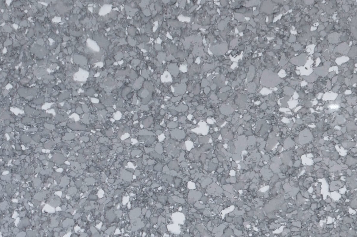 Coarse Grain Gray Artificial Quartz Stone Slabs